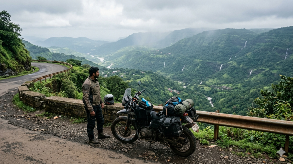 Mahabaleshwar bike ride mountain roads scenic ghats Maharashtra