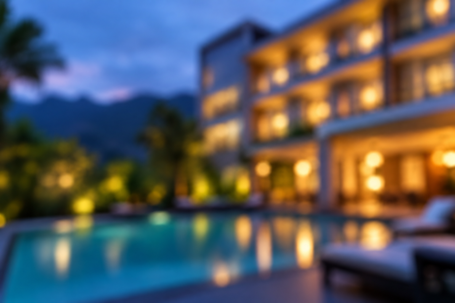 Blurred hotel resort in Lonavala