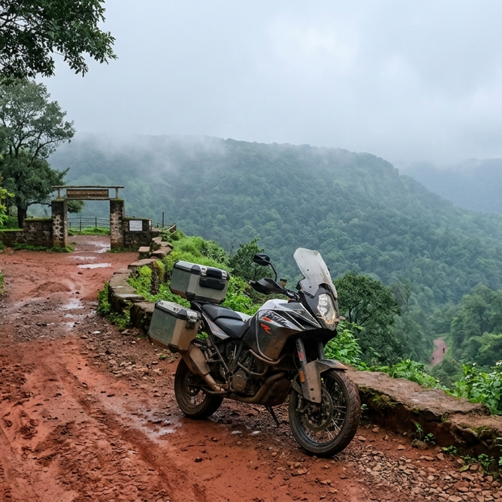 Scenic Matheran landscape and winding hill roads
